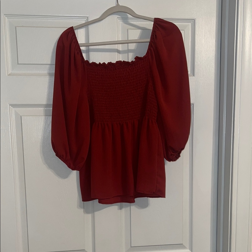 Elegant Red Women's Top